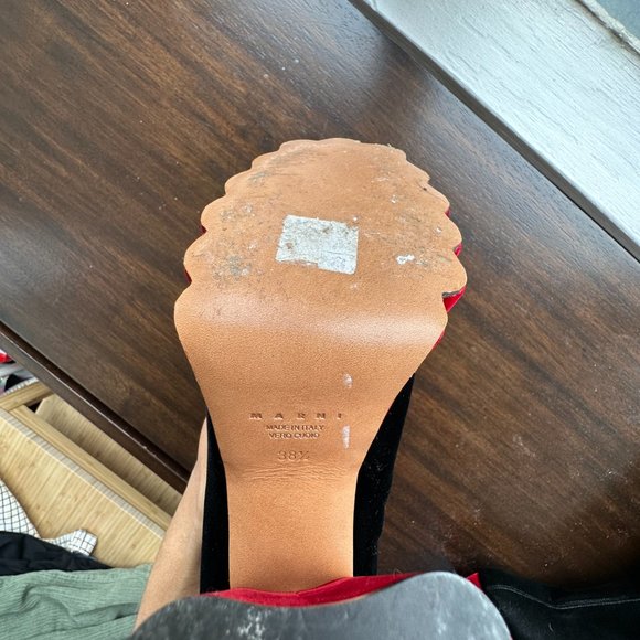 Marni Platform Velvet Heeled Boots - Picture 4 of 8